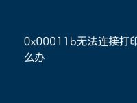 0x00011b无法连接打印机怎么办-路由网