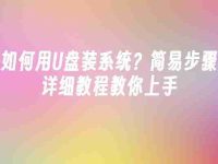 如何用U盘装系统？简易步骤详细教程教你上手-路由网