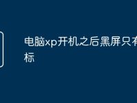电脑xp开机之后黑屏只有鼠标-路由网