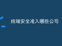 终端安全准入哪些公司-路由网
