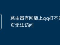 路由器有网能上qq打不开网页无法访问-路由网