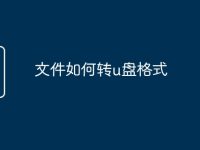 文件如何转u盘格式-路由网