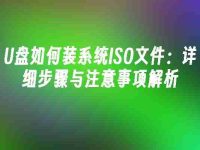 U盘如何装系统ISO文件：详细步骤与注意事项解析-路由网