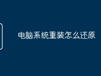 电脑系统重装怎么还原-路由网