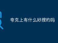 夸克上有什么好搜的吗-路由网