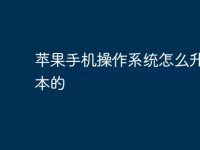 苹果手机操作系统怎么升级版本的-路由网