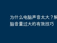 为什么电脑声音太大?解决电脑音量过大的有效技巧-路由网