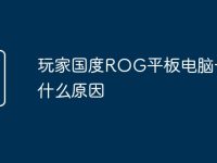 玩家国度ROG平板电脑卡是什么原因-路由网
