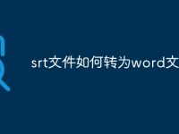 srt文件如何转为word文件-路由网
