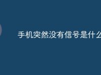手机突然没有信号是什么原因-路由网