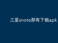 三星snote那有下载apk？-路由网