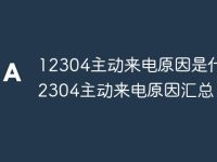 12304主动来电原因是什么 12304主动来电原因汇总-路由网
