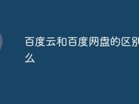 百度云和百度网盘的区别是什么-路由网