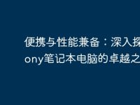 便携与性能兼备：深入探讨Sony笔记本电脑的卓越之处-路由网