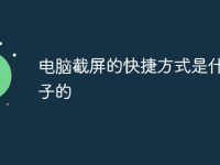 电脑截屏的快捷方式是什么样子的-路由网