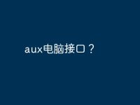 aux电脑接口?-路由网