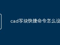 cad写块快捷命令怎么设置-路由网