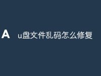 u盘文件乱码怎么修复-路由网