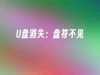 U盘消失:盘符不见-路由网