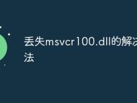 丢失msvcr100.dll的解决办法-路由网