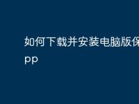 如何下载并安装电脑版保宝app-路由网