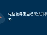 电脑蓝屏重启后无法开机怎么办-路由网