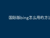 国际版bing怎么用的方法-路由网