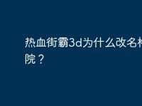 热血街霸3d为什么改名格斗学院?-路由网