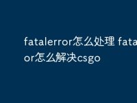 fatalerror怎么处理 fatalerror怎么解决csgo-路由网