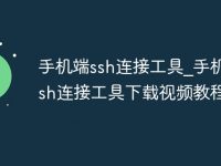 手机端ssh连接工具_手机端ssh连接工具下载视频教程-路由网