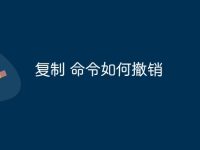 复制 命令如何撤销-路由网