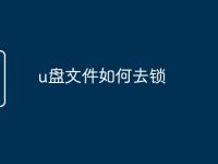 u盘文件如何去锁-路由网