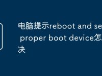 电脑提示reboot and select proper boot device怎么解决-路由网