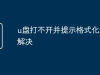 u盘打不开并提示格式化怎么解决-路由网