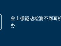 金士顿驱动检测不到耳机怎么办-路由网
