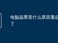 电脑蓝屏是什么原因重启就好了-路由网