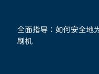 全面指导:如何安全地为电脑刷机-路由网