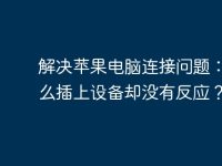 解决苹果电脑连接问题：为什么插上设备却没有反应？-路由网