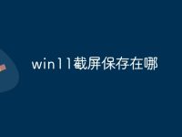 win11截屏保存在哪-路由网