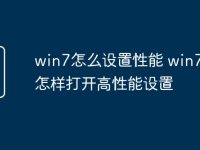 win7怎么设置性能 win7系统怎样打开高性能设置-路由网