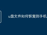 u盘文件如何恢复到手机-路由网