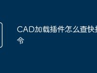 CAD加载插件怎么查快捷命令-路由网