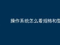 操作系统怎么看规格和型号-路由网