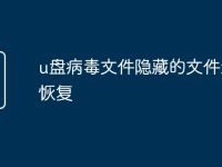 u盘病毒文件隐藏的文件怎么恢复-路由网