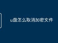 u盘怎么取消加密文件-路由网