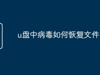 u盘中病毒如何恢复文件-路由网