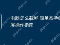 电脑怎么截屛 简单易学的截屏操作指南-路由网