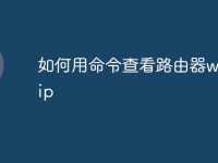 如何用命令查看路由器wan口ip-路由网
