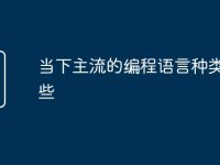 当下主流的编程语言种类有哪些-路由网