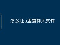 怎么让u盘复制大文件-路由网